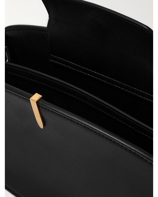 SAVETTE Black Florence Schultertasche Aus Leder Mit Verzierung