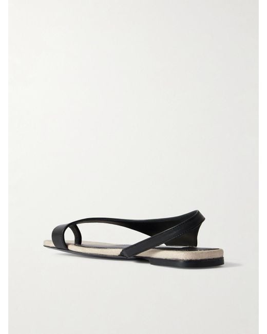 Totême  Black Leather Sandals