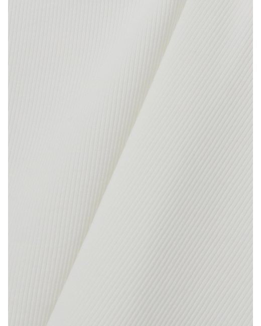 CDLP White Ribbed Stretch Lyocell And Cotton-Blend T-Shirt
