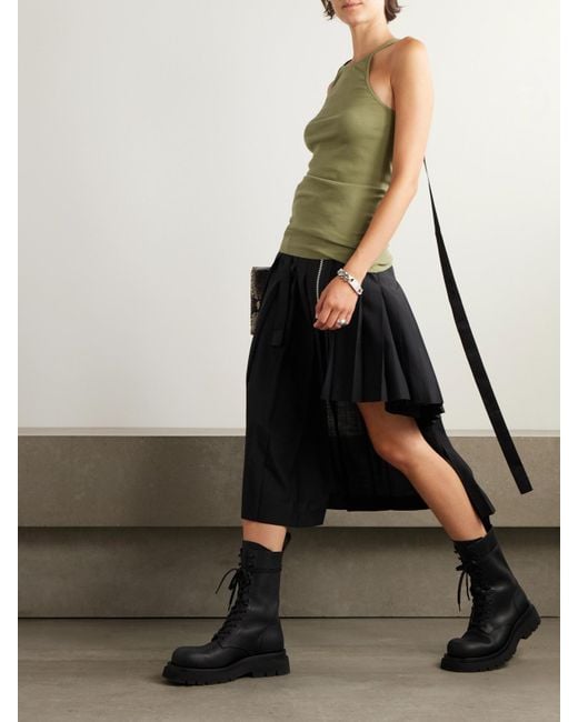 Rick Owens Green Cotton-Jersey Tank