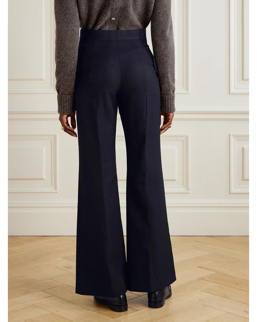 Carven Blue Wool Flared Pants