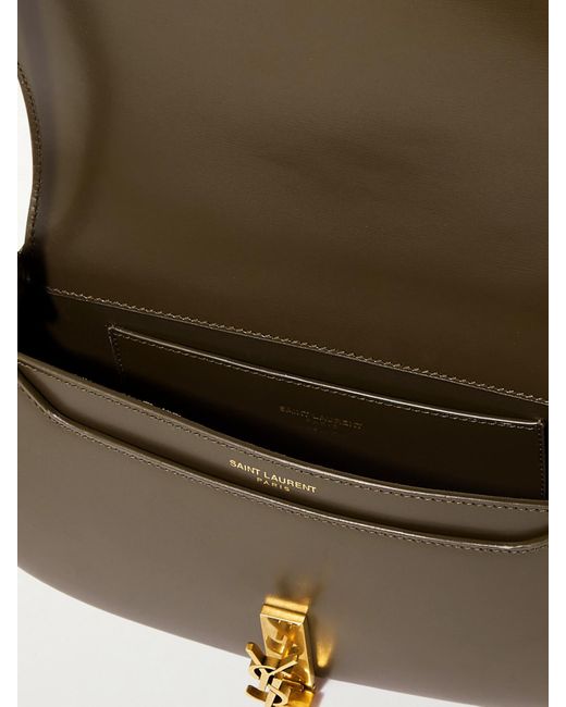 Saint Laurent Gray Voltaire Mini Schultertasche Aus Leder