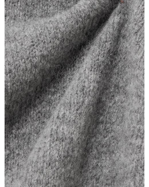 Dries Van Noten Gray Alpaca-Blend Sweater