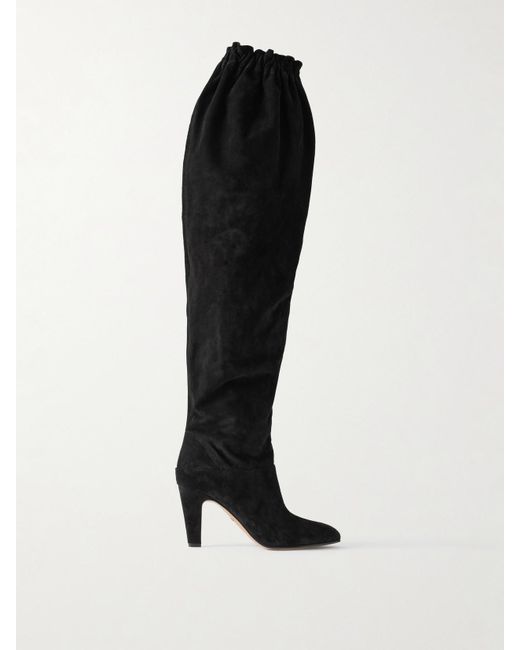 Chloé Black Eve Suede Over-The-Knee Boots