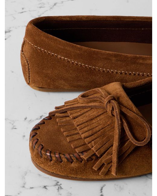 Mocassins En Daim À Franges Indiana Paris Texas en coloris Brown