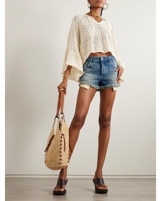 Zimmermann Natural Coco Pointelle-Knit Top