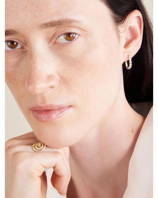 Ileana Makri Natural 14-Karat Diamond Hoop Earrings