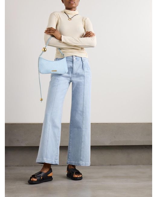 PAIGE Blue Brooklyn Wide-Leg Jeans
