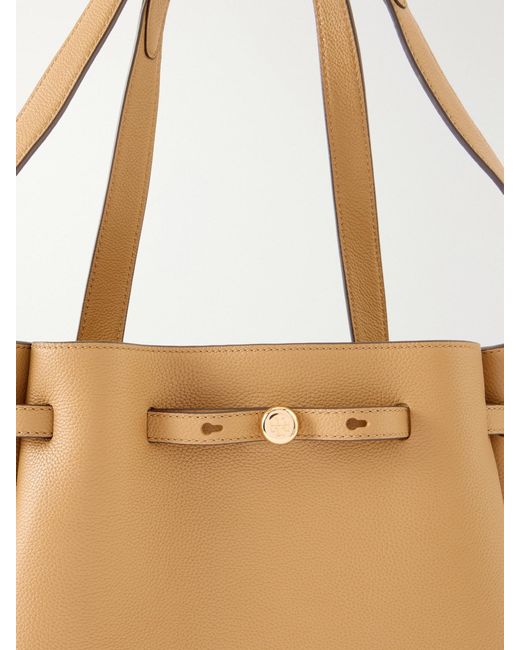 Tory Burch Natural Romy Textured-Leather Tote