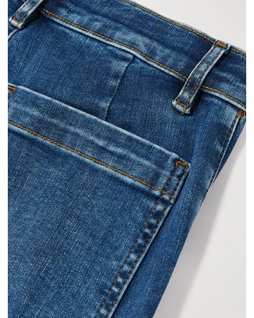 FRAME Blue The Utility Hoch Sitzende Jeans Mit Geradem Bein Aus Bio-Denim