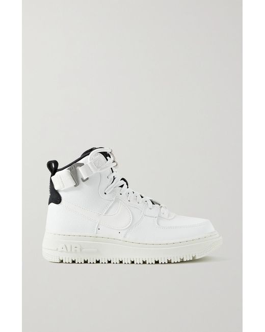 Nike Air Force 1 High Utility 2.0 Suede And Textured-leather Sneakers in  White | Lyst Canada