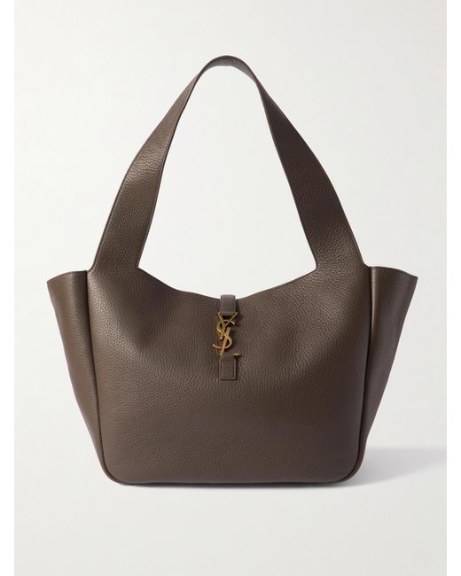 Sac À Main En Cuir Texturé Le 5 À 7 Bea Saint Laurent en coloris Brown