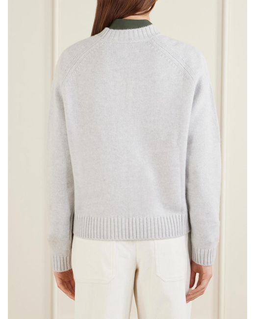 Twp White New Jill Ribbed-Detail Cashmere-Knitted Sweater