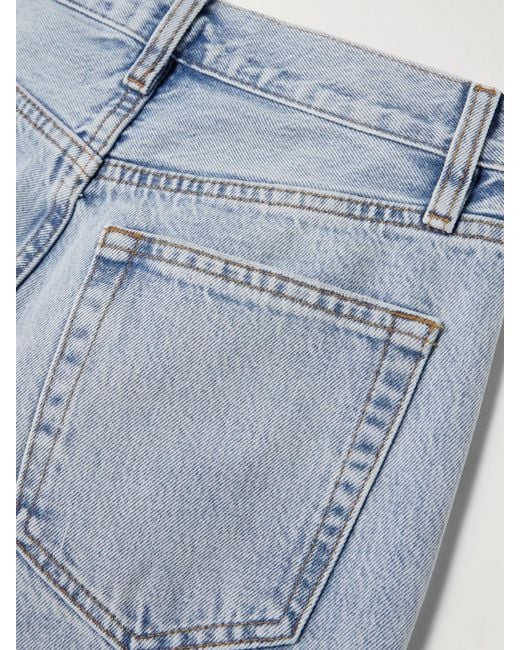 FRAME Blue The Staple Mid-Rise Straight-Leg Jeans