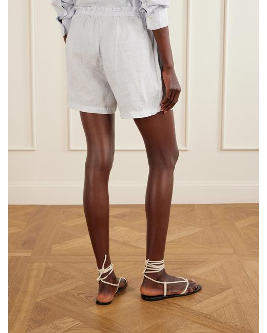 James Perse White Linen Shorts