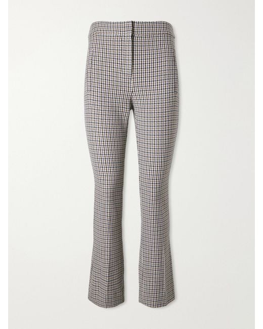 Veronica Beard Gray Arte Prince Of Wales Flared Pants