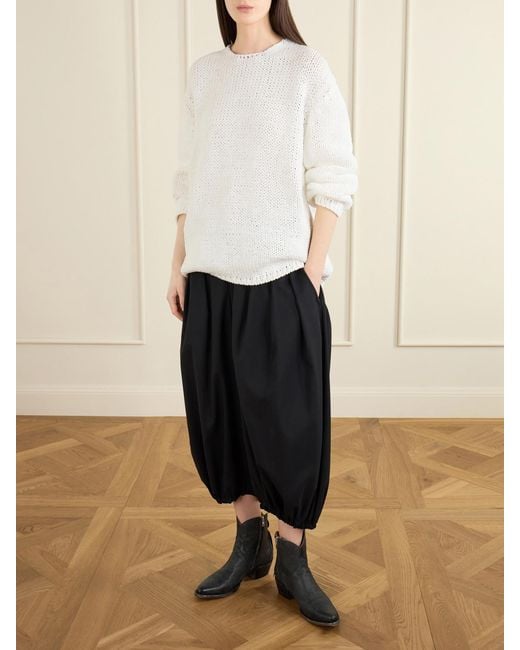 Comme des Garçons White Knitted Sweater