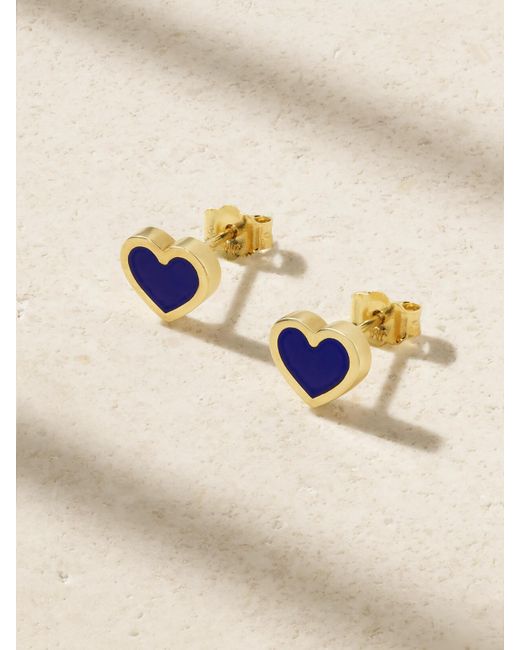 Jennifer Meyer Natural 18-Karat Lapis Lazuli Earrings