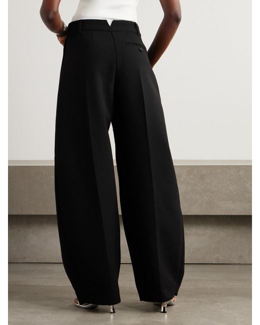 Jacquemus Black The Ovalo Pleated Crepe Pants