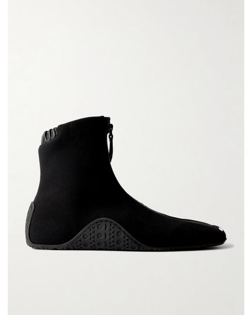 Alaïa Black Basket Neoprene High-Top Sneakers