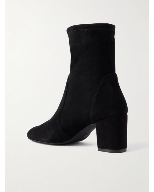 Stuart Weitzman Black Yuliana Suede Ankle Boots
