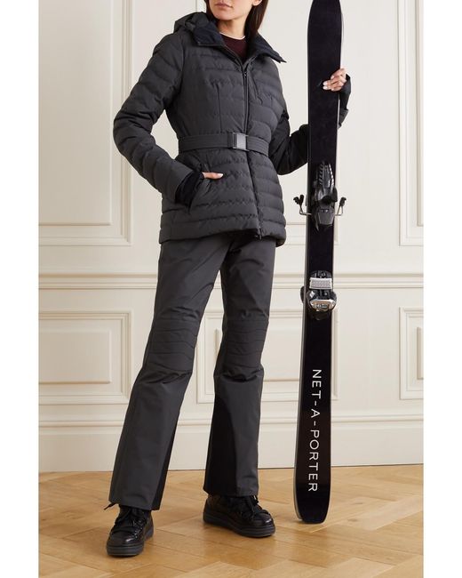 Ienki Ienki Black Basq Belted Straight-Leg Ski Pants