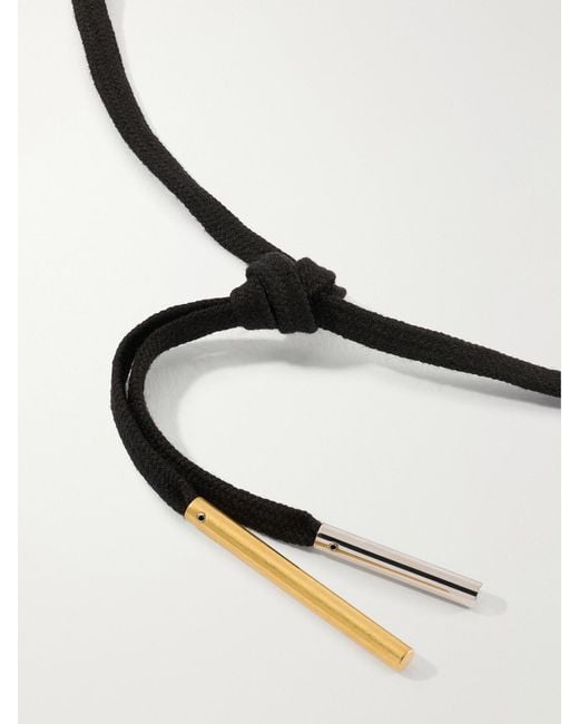 Dries Van Noten Red Tone, Enamel And Cord Necklace