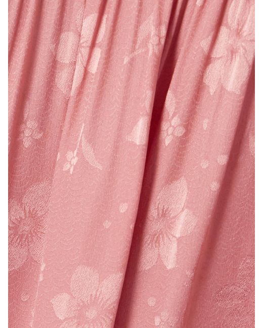 Chemisier En Jacquard De Soie À Col Noué Et À Volants Chloé en coloris Pink