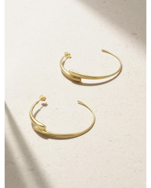 Jennifer Meyer Natural Double Dome Mittelgroße Creolen Aus 18 Karat
