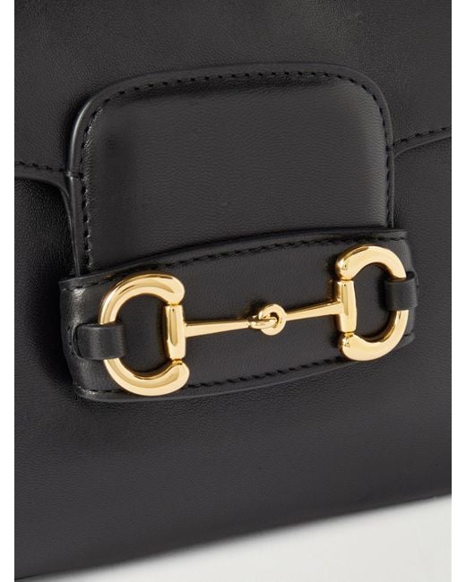 Gucci Black Horsebit 1955 Leather Shoulder Bag