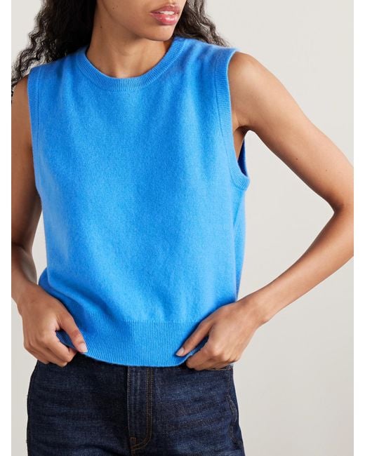 La Ligne Blue Liam Cashmere Tank