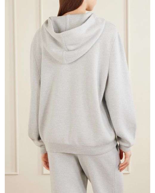 God's True Cashmere White Cashmere Hoodie