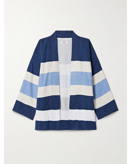 Lemlem Blue Terara Striped Cotton Jacket