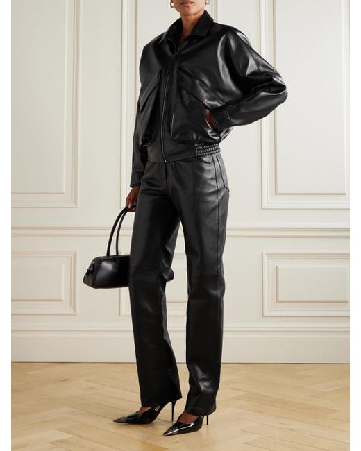 Magda Butrym Black Leather Jacket