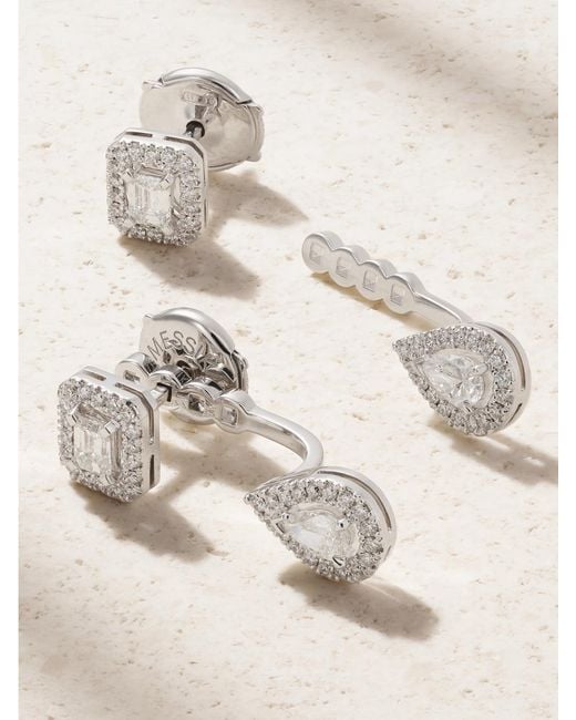 Messika Metallic My Twin Toi & Moi 18-Karat Diamond Earrings