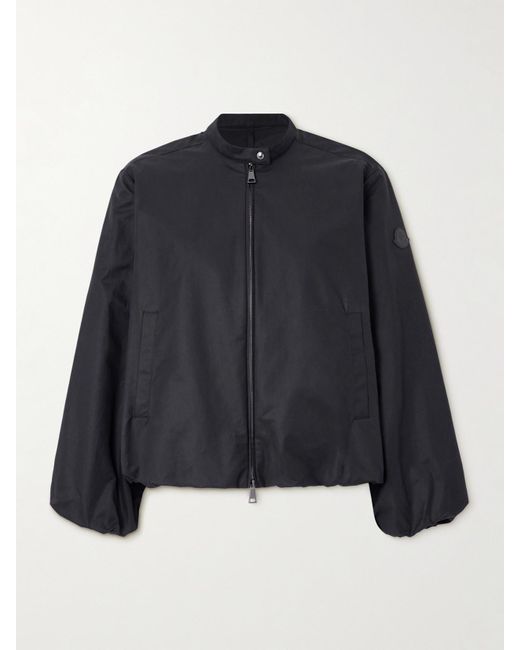 Moncler Blue Gruissan Bomberjacke Aus Einer Baumwollmischung Mit Applikation