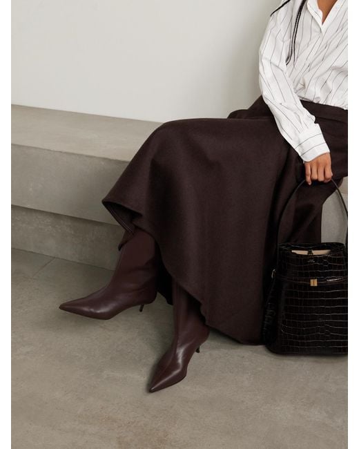 Staud Brown Sebastian Leather Knee Boots