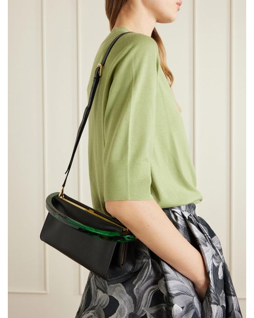 Dries Van Noten Black Leather Shoulder Bag