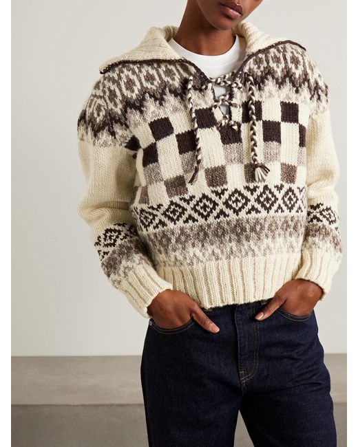 Polo Ralph Lauren Natural Fair Isle Wool Sweater
