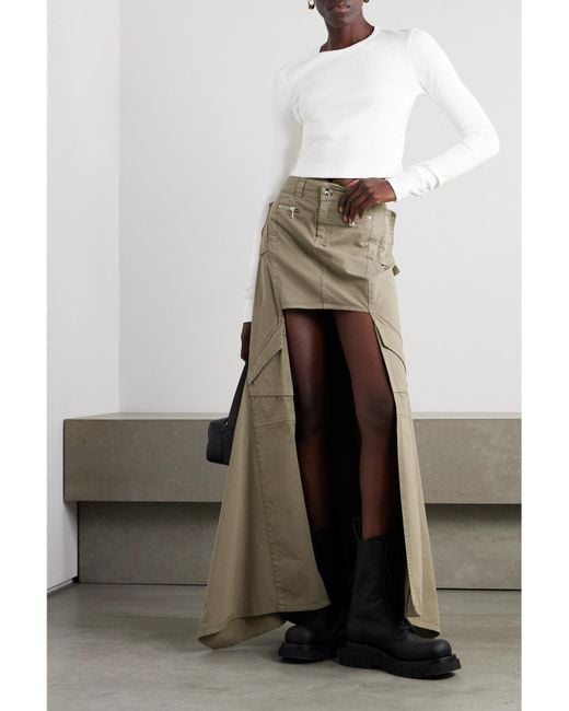 Wardrobe NYC White Hailey Bieber Cropped Cotton-Blend Top