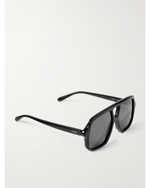 Loewe Black Aviator-Style Acetate Sunglasses