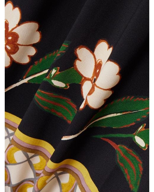 LaDoubleJ Black Icon Supremes Printed Crepe Mini Dress