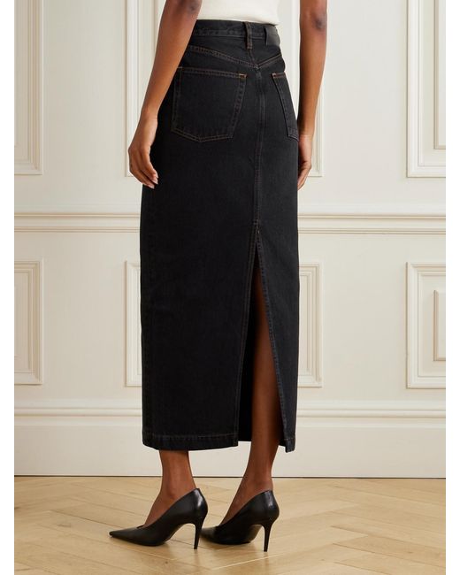 Wardrobe NYC Black Denim Maxi Skirt