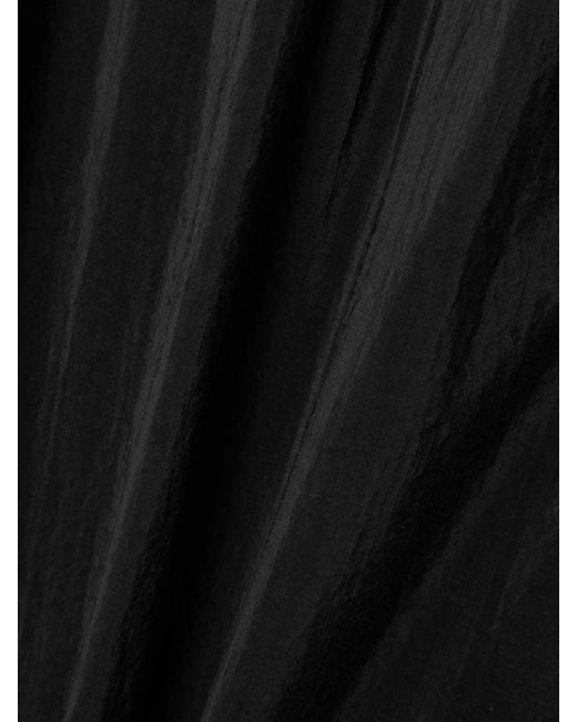 Robe Midi Portefeuille En Soie Mélangée Froissée Twisted Lemaire en coloris Black