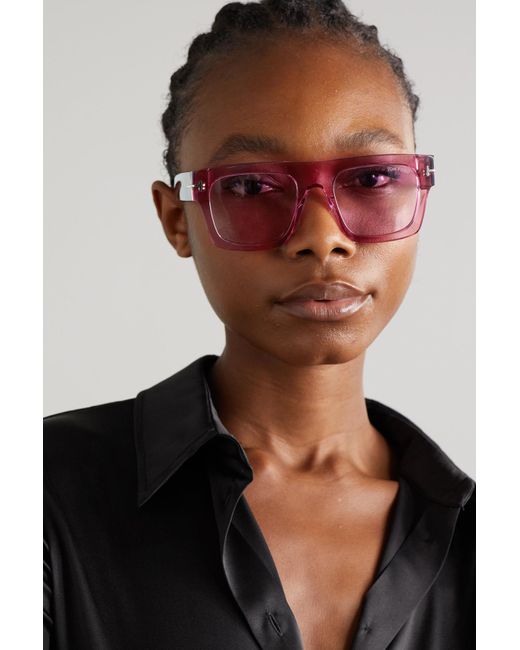 Tom Ford Fausto Square-frame Acetate Sunglasses in Pink | Lyst Canada