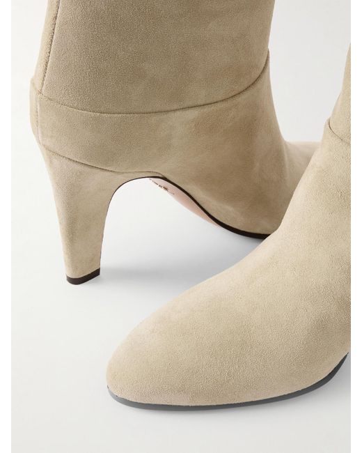 Chloé White Eve Suede Over-The-Knee Boots