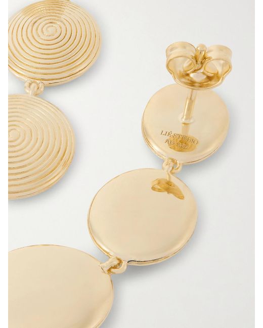 LIE STUDIO White The Ruby-Plated Earrings