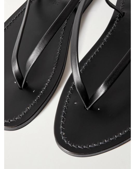 K. Jacques Black Abako Leather Sandals