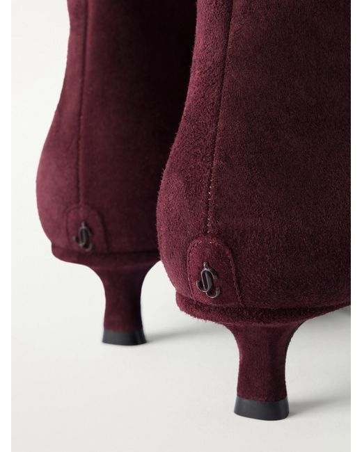 Jimmy Choo Purple Lory 35 Suede Ankle Boots