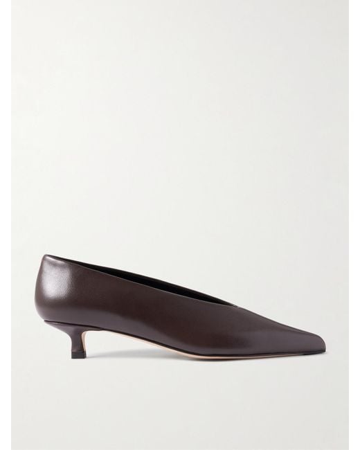 Aeyde Brown Clara Leather Pumps